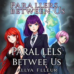 Cover illustration for the fantasy book "Parallels Between Us" by "Alya Fleur"