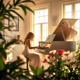 An elegant and serene piano cover of 'Flowers' by Miley Cyrus