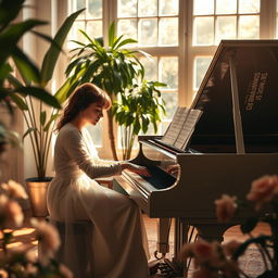 An elegant and serene piano cover of 'Flowers' by Miley Cyrus