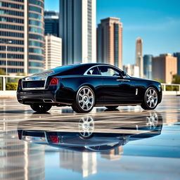 A stunning Rolls-Royce Maybach Exelero in an elegant urban setting, showcasing its sleek and luxurious design