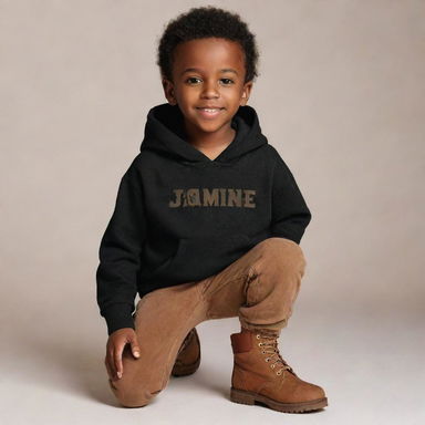Handsome Dark Skinned Boy in Black Hoodie Jamine