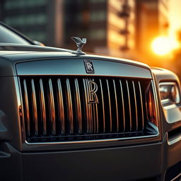 A captivating concept illustration of a Rolls-Royce grille, showcasing an elegant and luxurious design