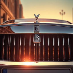 A captivating concept illustration of a Rolls-Royce grille, showcasing an elegant and luxurious design