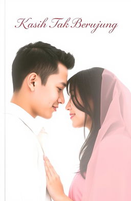 A minimalistic book cover featuring a close-up of a man and woman gazing deeply into each other's eyes, conveying a sense of intimacy and connection