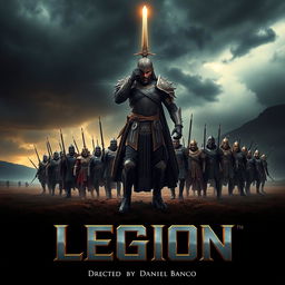 A captivating movie poster for the film titled 'LEGION', directed by Daniel Blanco