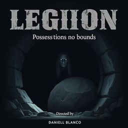 A chilling movie poster for the horror film 'LEGION', directed by Daniel Blanco