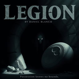 A chilling movie poster for the horror film 'LEGION', directed by Daniel Blanco