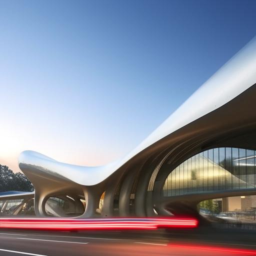 A futuristic bus station transcending natural norms and mainstream ideas