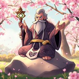 Oda-san, the wise guild Pokémon, depicted as a venerable figure exuding wisdom and tranquility