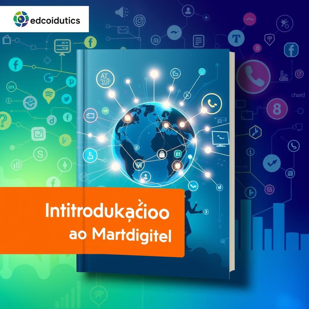 An engaging ebook cover design titled 'Introdução ao Marketing Digital'