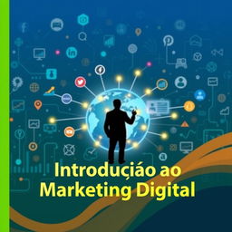 An engaging ebook cover design titled 'Introdução ao Marketing Digital'