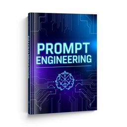 A visually striking book cover design for 'Prompt Engineering'