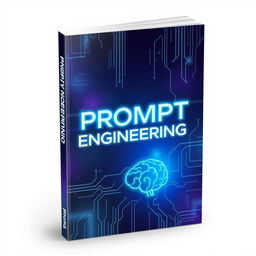 A visually striking book cover design for 'Prompt Engineering'