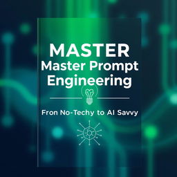 An engaging book cover design for 'Master Prompt Engineering: From Non Techy to AI Savvy'