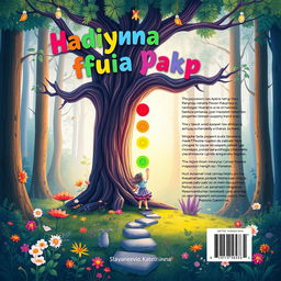 A whimsical and enchanting book cover design for a fairy tale titled "Радужная дружба чакр" (Rainbow Friendship of Chakras) by Станкевич Екатерина