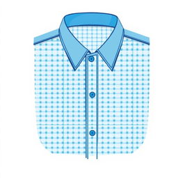 A stylish design for a small checkered blue shirt featuring tiny blue squares