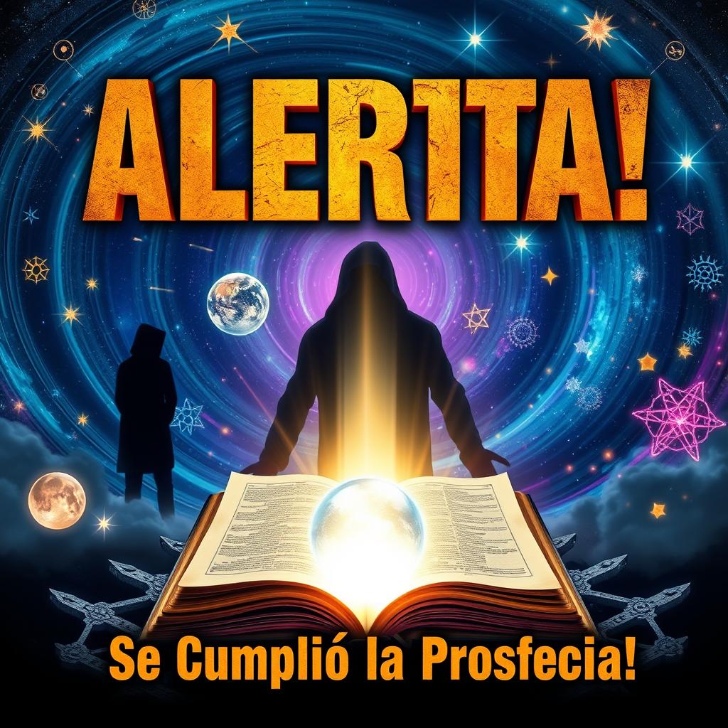 A dramatic YouTube thumbnail featuring a bold and eye-catching design that reads 'ALERTA: Se Cumplió la Profecía!' in large, striking letters