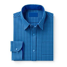 A stylish design for a small checkered blue shirt featuring tiny blue squares