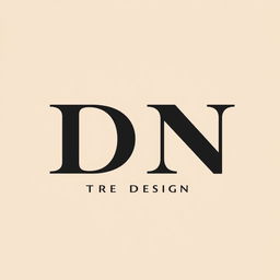 A simple and elegant t-shirt design for a tire design store featuring the initials "DN" prominently displayed