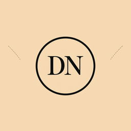 A simple and elegant t-shirt design for a tire design store featuring the initials "DN" prominently displayed