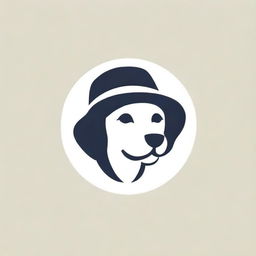 Logo for 'Don Perros', featuring a stylish cap and a dog leash. The design should convey a sense of pet-friendly sophistication and playfulness.