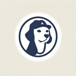 Logo for 'Don Perros', featuring a stylish cap and a dog leash. The design should convey a sense of pet-friendly sophistication and playfulness.