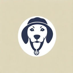 Logo for 'Don Perros', featuring a stylish cap and a dog leash. The design should convey a sense of pet-friendly sophistication and playfulness.