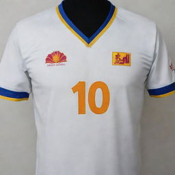 Create a Sri Lankan cricket team jersey with the name Manikya and the number 105 prominently displayed.