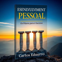 A visually striking book cover for 'Desenvolvimento Pessoal: Os Pilares para o Sucesso' by Carlos Eduardo