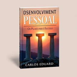 A visually striking book cover for 'Desenvolvimento Pessoal: Os Pilares para o Sucesso' by Carlos Eduardo