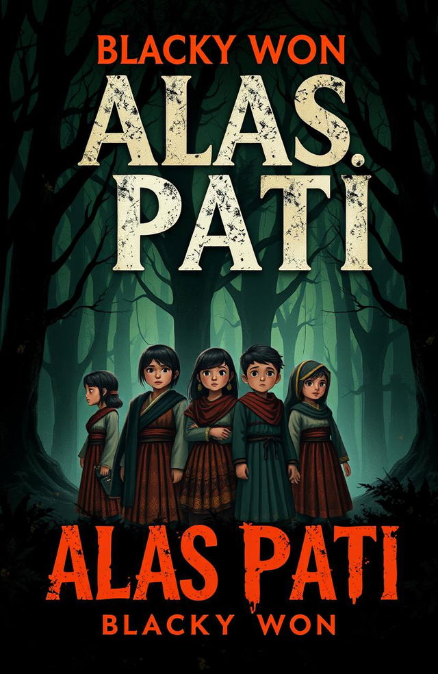 A captivating book cover design titled 'ALAS PATI' by author Blacky Won