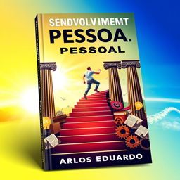 An impactful book cover for 'Desenvolvimento Pessoal: Os Pilares para o Sucesso' by Carlos Eduardo