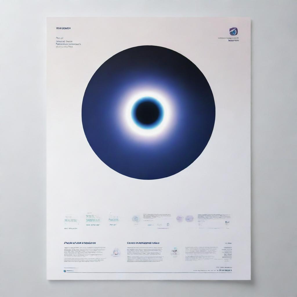 A detailed, high-quality image featuring a scientific poster background with a smooth, eye-catching gradient color, from light at the top to dark at the bottom, leaving a spacious central area for a prominent logo placement.