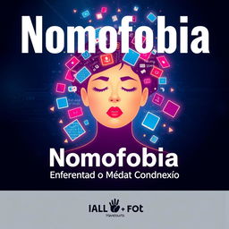 Uma capa de livro com foco no tema da nomofobia, o medo de ficar sem o smartphone