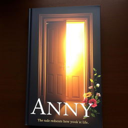 A captivating book cover featuring a partially open door with bright light shining through it, symbolizing Anny's transition from darkness to light, representing new opportunities and hope