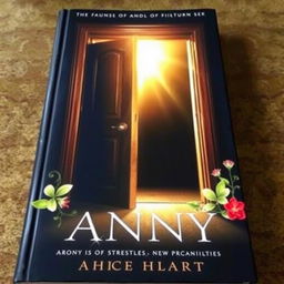 A captivating book cover featuring a partially open door with bright light shining through it, symbolizing Anny's transition from darkness to light, representing new opportunities and hope