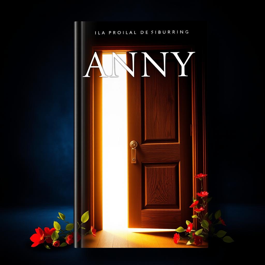 A striking book cover depicting a partially open door with brilliant light streaming through, symbolizing Anny's journey from darkness to light, embodying new opportunities and hope