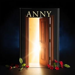 A striking book cover depicting a partially open door with brilliant light streaming through, symbolizing Anny's journey from darkness to light, embodying new opportunities and hope