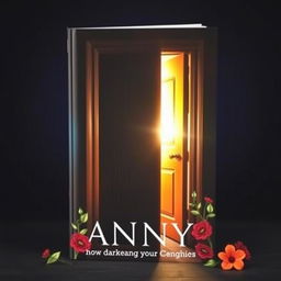 A striking book cover depicting a partially open door with brilliant light streaming through, symbolizing Anny's journey from darkness to light, embodying new opportunities and hope