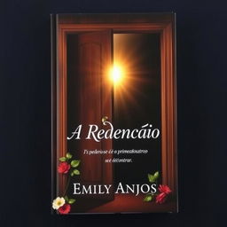 A captivating book cover featuring a partially open door with radiant light shining through, symbolizing Anny's journey from darkness to light and representing new opportunities and hope