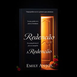 A captivating book cover featuring a partially open door with radiant light shining through, symbolizing Anny's journey from darkness to light and representing new opportunities and hope