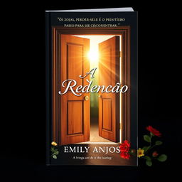 A captivating book cover featuring a partially open door with radiant light shining through, symbolizing Anny's journey from darkness to light and representing new opportunities and hope