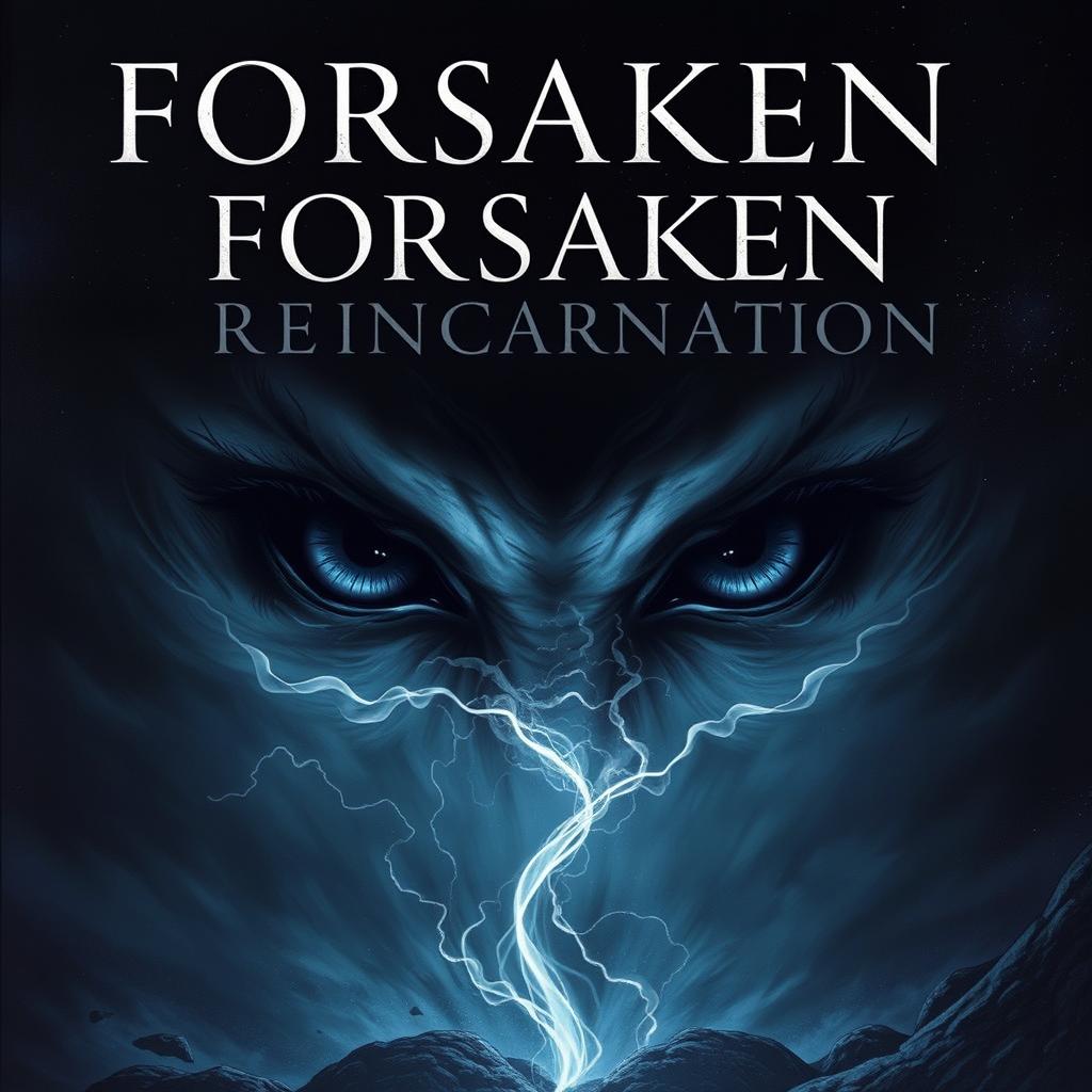 A striking cover for the title 'Forsaken Reincarnation', focusing on the theme of the void