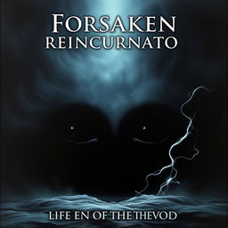 A striking cover for the title 'Forsaken Reincarnation', focusing on the theme of the void