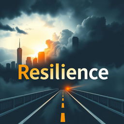 A modern and professional poster focusing on themes of resilience and transformation, depicting a journey from chaos to clarity