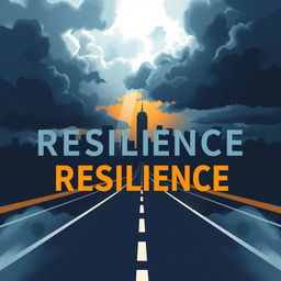 A modern and professional poster focusing on themes of resilience and transformation, depicting a journey from chaos to clarity