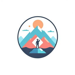 A vibrant and creative logo for a Youtube channel called 'INQUIETOS X AHÍ', incorporating elements of adventure and curiosity.