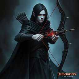 Create a Dungeons and Dragons character named Aron, a fallen aasimar who embodies the dark arts