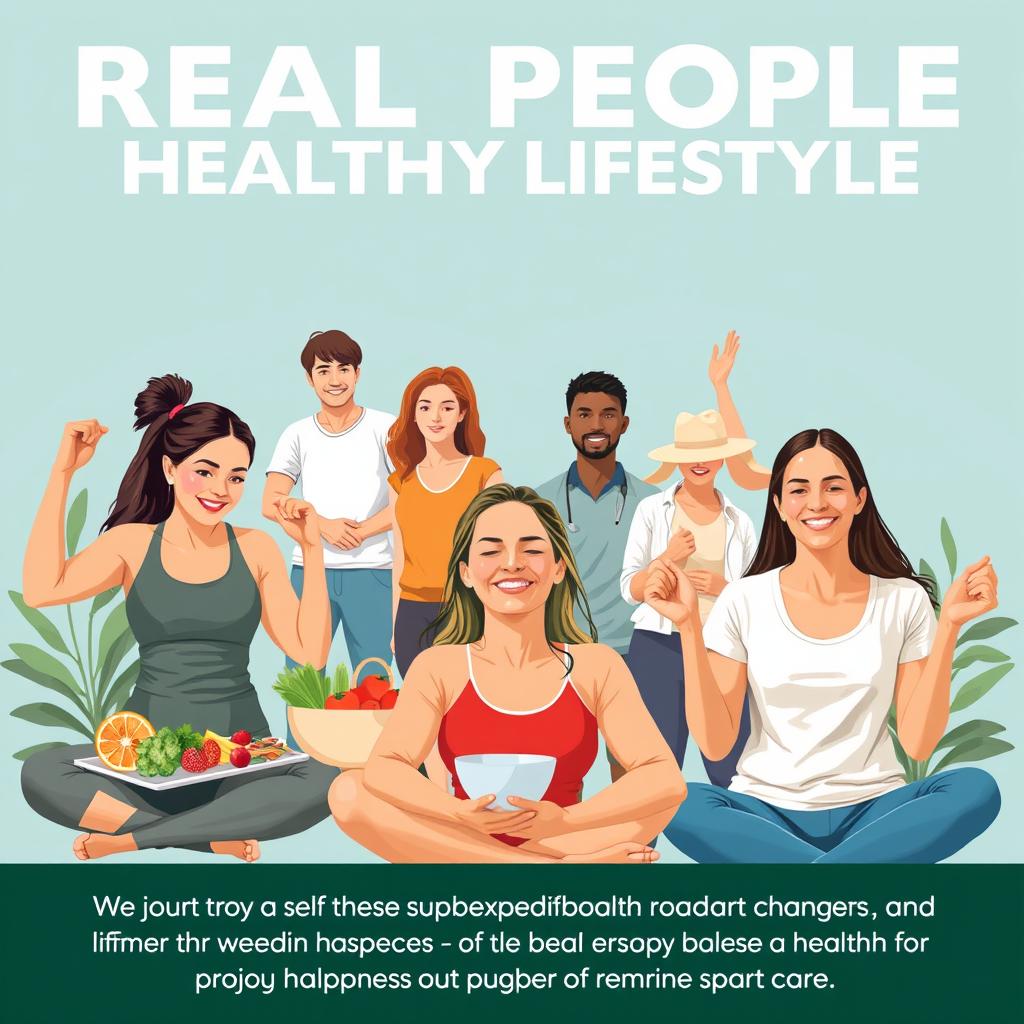 A dynamic image representing real people pursuing a healthy lifestyle