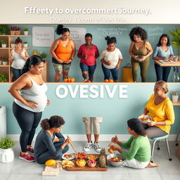 A hyper-realistic image depicting an effective journey to overcome obesity